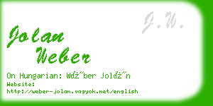 jolan weber business card